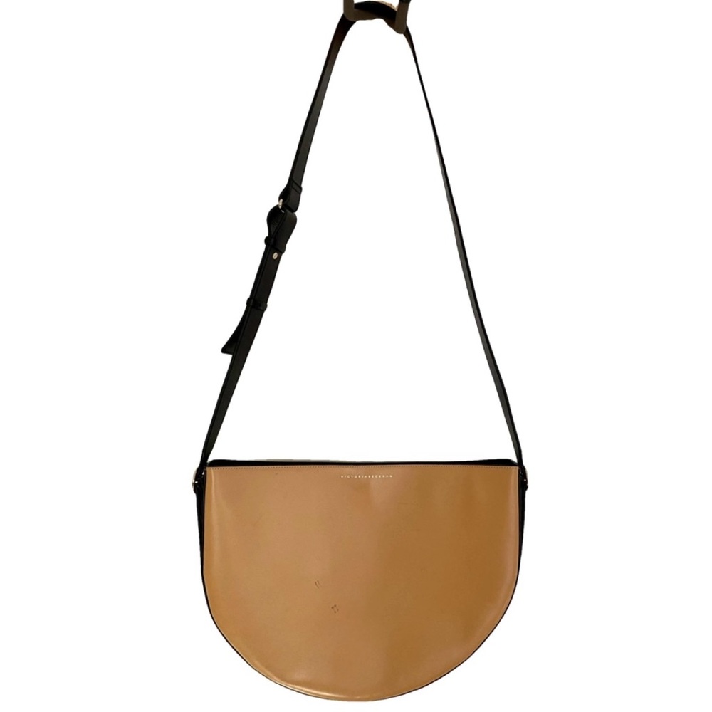 Victoria Beckham Half Moon Bag Black Tan Navy